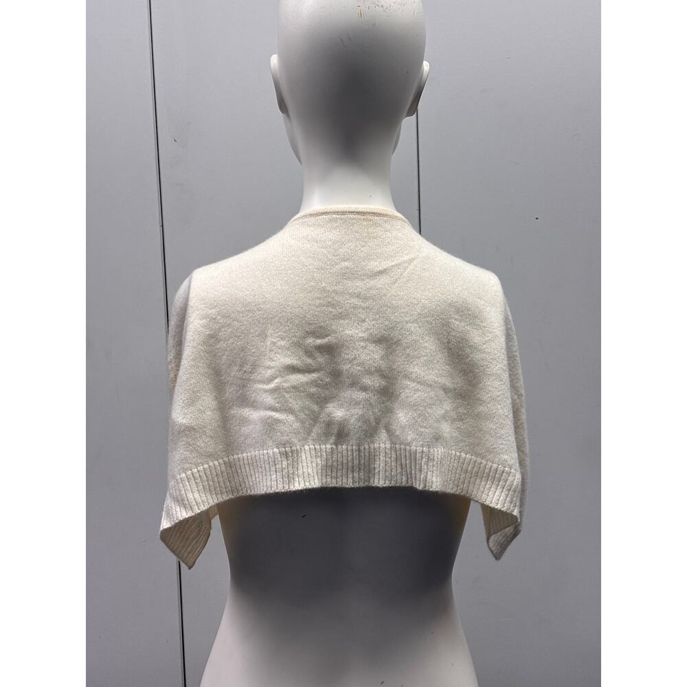 Kooba Cashmere Shrug Ivory Leather Deadstock - Picture 3 of 7